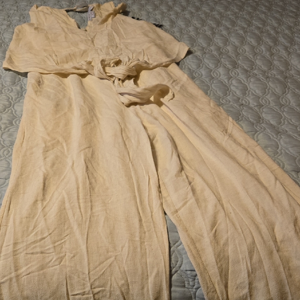 HYFVE Light Cream Jumpsuit Cotton/linen